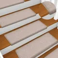 Produktbild: Stufenmatten 15 Stk. 65x21x4 Cm Taupe Rechteckiger Rand Vidaxl
