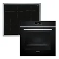 Produktbild: Siemens PQ613PIAA, iQ300 Einbau-Herd-Set, Bestehend aus HB572ABS3 Herd, 60 x 60 cm, Pyrolyse und Hydrolyse Selbstreinigung, Clipauszug & EH645BFB6E Induktionskochfeld, touchControl, Bräterzone