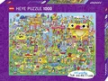 Produktbild: Heye Doodle Village 1000 Teile Puzzle, Silver