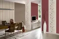Produktbild: Vliestapete Blumen Rose Blätter Floral Creme Rot Grau Glanz 95874-1 (2,80€/1qm)