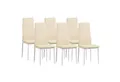 Produktbild: Albatros International Esszimmerstuhl Esszimmer Stühle 4 er Set MILANO, Stuhl Stühle Esszimmerstühle, Küche (6er Set, Beige, Kunstleder Bezug), Küchenstuhl Küchenstühle Essstühle für den Esstisch Ess Stühle