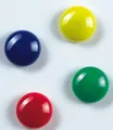 Produktbild: Zeller Magnete Ø 2,0 x 0,9 je 3x rot, blau, gelb, grün 70026