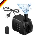 Produktbild: Edelstahl Wasserpumpe 600L/H, leise, einstellbar, für Aquarium & Teich