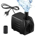 Produktbild: Mini Wasserpumpe 600L/H 10W Aquarium Pumpe Tauchpumpe mit 2 Düsen