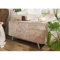Produktbild: Sideboard Akazie 145x42x75 weiß lackiert MOSAYK #206