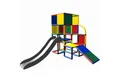Produktbild: move and stic Julian Spielturm mit Rutsche und Kleinkindrutsche Konstruktions-Spielset, In- und Outdoor
