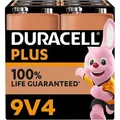 Produktbild: Duracell Batterien Plus, 9V Block, E-Block, 6LF22, 4 Stück