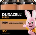 Produktbild: 100 Duracell Plus 9V Block Alkaline 100% Life guaranteed Batterien 4er Karton