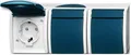Produktbild: Busch-Jaeger 2300/3 EBW-53 Schuko-Steckdose, Ocean (IP 44), grau/blaugrün (2CKA0