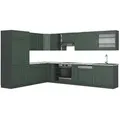 Produktbild: Vicco Eckküche, Grün, Anthrazit, Holzwerkstoff, L-Form,Formgebogen, 347x81.6x60 cm, Küchen, Eckküchen, Eckküchen ohne Geräte