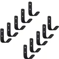 Produktbild: SOTECH 10 Stück Kleiderhaken ALBA echt Edelstahl 58 x 20 mm schwarz matt Garderobenhaken Haken
