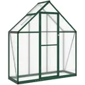 Produktbild: Vidaxl - Gewächshaus mit Fundamentrahmen Grün 169x58x195 cm Aluminimum 677618