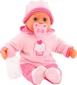 Produktbild: Bayer Babypuppe First Words Baby, 38 cm rosa/pink (3-tlg), mit Schlafaugen und Babygeräuschen