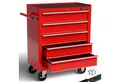 Produktbild: Arebos Werkstattwagen Werkstattwagen 5 Fächer, zentral abschließbar, rot, (Werstattwagen 5 Schubladen blau)