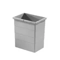 Produktbild: Hailo Inneneimer 1076119 | 20L Mülleimer-Einsatz mit Henkeln | Kunststoff-Abfallbehälter hellgrau | 320 x 226 x 350 mm | Ersatz-Eimer für Abfallsysteme | Passend für Cargo-Soft, Raumspar-Tandem, Rondo