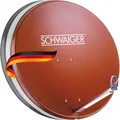 Produktbild: SCHWAIGER 203 Satellitenschüssel SAT-Antenne Satelliten-Anlage Offset-Antenne LNB-Tragarm Masthalterung Sat-Schüssel SAT-Anlage Aluminium 74,5 x 84,5 cm Ziegelrot