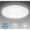 Produktbild: Deckenleuchte Ø28,8 cm - 12W, 1200lm, LED, IP44, neutralweiß, weiß - Weiß