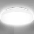 Produktbild: B.K.Licht - Deckenlampe für das Bad mit neutralweißer Lichtfarbe, IP44, 12 Watt, 1200 Lumen, LED Deckenleuchte, LED Lampe, Badlampe, Badezimmerlampe, Küchenlampe, Feuchtraumleuchte, 28,8x7 cm, Weiß
