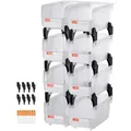 Produktbild: Vevor Stapelboxen, 276x140x130 Mm (8er-pack), Lagerboxen Zum Organisieren & Aufbewahren, Sichtlagerboxen, Sichtlagerkasten, Für Schrank, Garage, Kleinteile, Bürobedarf, Anderes Zubehör, Transparent