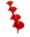 Produktbild: Trichter Set Plastik 4 Stück 60/80/100/120 mm rot