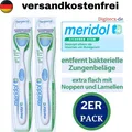 Produktbild: 2x Meridol Zungenreiniger Zungenschaber Zungenbürste Dental gegen Zungenbeläge