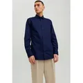 Produktbild: Jack & Jones Langarmhemd JPRBLAPARKER Slim Fit Hemd, atmungsaktiv, ideal für den Alltag Baumwolle, slim fit blau XXL