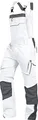 Produktbild: TRIUSO Leib Wächter Flex-Line Herren Latzhose flexibel mit Spandex (weiß/grau, 66)