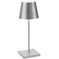 Produktbild: Zafferano Poldina Pro Mini Silver Leaf LED-Tischleuchte, wiederaufladbar und dimmbar mit einer Akkulaufzeit von bis zu 12 Stunden
