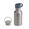 Produktbild: LÄSSIG Trinkflasche Edelstahlflasche BPA-frei 500ml Kinder Kita Kindergarten auslaufsicher mit Sporttrinkverschluss/Bottle Stainless Steel Happy prints animal