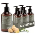 Produktbild: Handseife Rosemary & Ginger reinigt beanspruchte Hände für die tägliche Anwen...