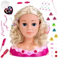 Produktbild: Theo Klein Schmink Frisierkopf Emma Kosmetik Herz Haarschmuck Kinder3+23x13x27