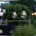 Produktbild: LED Party Lichterkette 10 klare Birnen L: 4,05m Batterie Timer für Außen Balkon