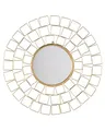 Produktbild: Beliani Stilvoller Spiegel rund Metall 90 x 90 cm Sonnen Optik Gold Labrit