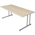 Produktbild: Schreibtisch start up Fuß silber BxT 180x80cm ahorn