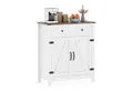 Produktbild: COSTWAY Küchenbuffet Sideboard Holz mit Schublade & verstellbarem Regal weiß
