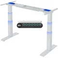 Produktbild: FLEXISPOT E6 Höhenverstellbarer Schreibtisch mit 2 Motoren, 160 kg Tragkraft, Anti-Kollisionsschutz, 4 Memory-Steuerung & USB, 3-stufig (Weiß) - Weiß