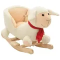 Produktbild: vidaXL Schaukeltier Schaf mit Rückenlehne Plüsch 60x32x50 cm Weiß