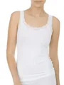 Produktbild: CALIDA Etude Toujours Tank Top Damen, mit Swiss+Cotton-Gütesiegel, edle Nadelstreifen-Optik und zarte Spitze am Ausschnitt