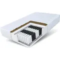Produktbild: Matratze 140x200 cm HOME MAX 7 Zonen H3 H4 Taschenfederkern Kokos Höhe ca. 24 cm Matratzenbezug Premium