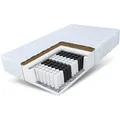 Produktbild: Matratze 140x200 HOME MAX Taschenfederkern H3 H4 7 Zonen Kokos 24 cm Kaltschaum