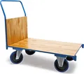 Produktbild: Wiltec Plattformwagen bis 600 kg 100x60 mm, Transportkarre mit Vollgummireifen, Bügelgriff und Bremse, Transportwagen
