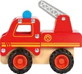 Produktbild: Feuerwehrfahrzeug Holz 18 Monate gummierte Räder small foot gut greifbar