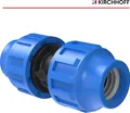Produktbild: KIRCHHOFF Verbindungsstück, Kunststoff 25 x 25 mm, für HDPE Rohr, Gartenbewässerung, DVGW , EU, verschiedene Größen