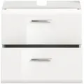 Produktbild: Xonox.Home Ice Waschbeckenunterschrank Weiß Hochglanz - Schwarz