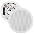 Produktbild: Power Dynamics MSLP65 - Deckenlautsprecher Wasserdicht, 100 Watt, IPX5 Einbaulautsprecher Decke Outdoor, Flach & Randlos – 8 Ohm, 170mm x 74mm, Ceiling Speaker - Weiß