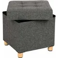 Produktbild: Songmics Sitzhocker mit Stauraum 38 cm x 38 cm x 40 cm Grau