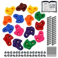 Produktbild: ALPIDEX Kinder Klettergriffe bunt 5/10/15/20/30 Stück Klettersteine inklusive Befestigungsmaterial, belastbar bis 200 kg, Indoor und Outdoor geeignet - 15 Stück