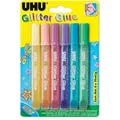 Produktbild: UHU Glitzerkleber Glitter Glue Shiny, Inhalt: 6 x 10 ml