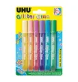 Produktbild: 2 bis 40x UHU Glitzerkleber Glitter Glue Shiny, Inhalt: 6 x 10 ml BIS 59% RABATT