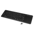 Produktbild: LogiLink ID0188 - Funk Tastatur mit eingebautem Touchpad, 12 praktischen Multimedia Funktionstasten und einem Schlaf-Energie-Sparmodus für PC/Windows/MacOS/Smart TV/Android Box, Schwarz